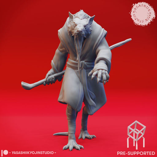 Wererat - Master - Tabletop Miniatures (Pre-Supported) - Only-Games