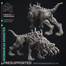 Wormhead Monster - Quiet Mountains -  PRESUPPORTED - Illustrated and Stats - 32mm scale