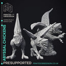 Abyssal Chickens - 3 Models -  Small Creatures - Pre Supported - D&D