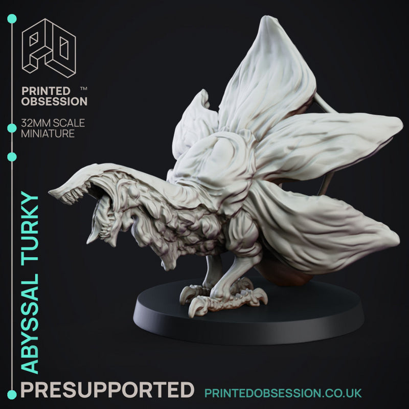 Abyssal Turky - Elemental Familar - PRESUPPORTED - 32mm scale - Only-Games