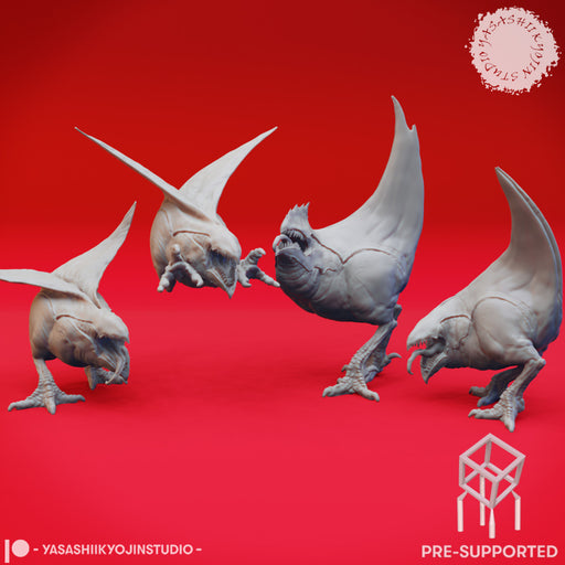 Abyssal Chicken Mob - Tabletop Miniatures (Pre-Supported) - Only-Games