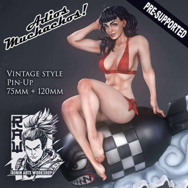 Adios Muchachos! Vintage Style Pin Up Figure - STL only - Only-Games