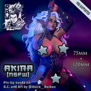 Akira - Dark Elf (NSFW) Pin-Up (75mm+120mm) - STL only - Only-Games