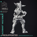 Alchemist - Goblin Male Artificer - PRESUPPORTRED - 32mm scale