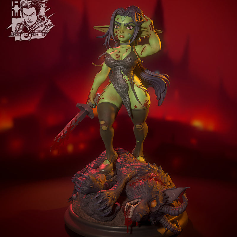 Amelia Oxton - Goblin Duchess Pin-Up (75mm) - STL only - Only-Games