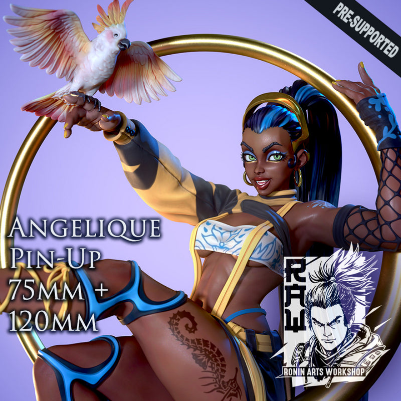Angelique Pin Up - 75 and 120mm - STL only - Only-Games
