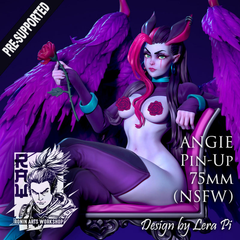 Angie Pin Up 75mm (NSFW version) Pre-Supported - STL only - Only-Games