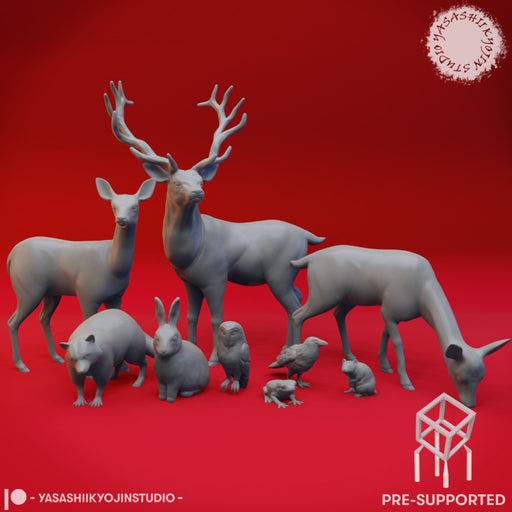 Forest Animals - Tabletop Props (Pre-Supported) - Only-Games