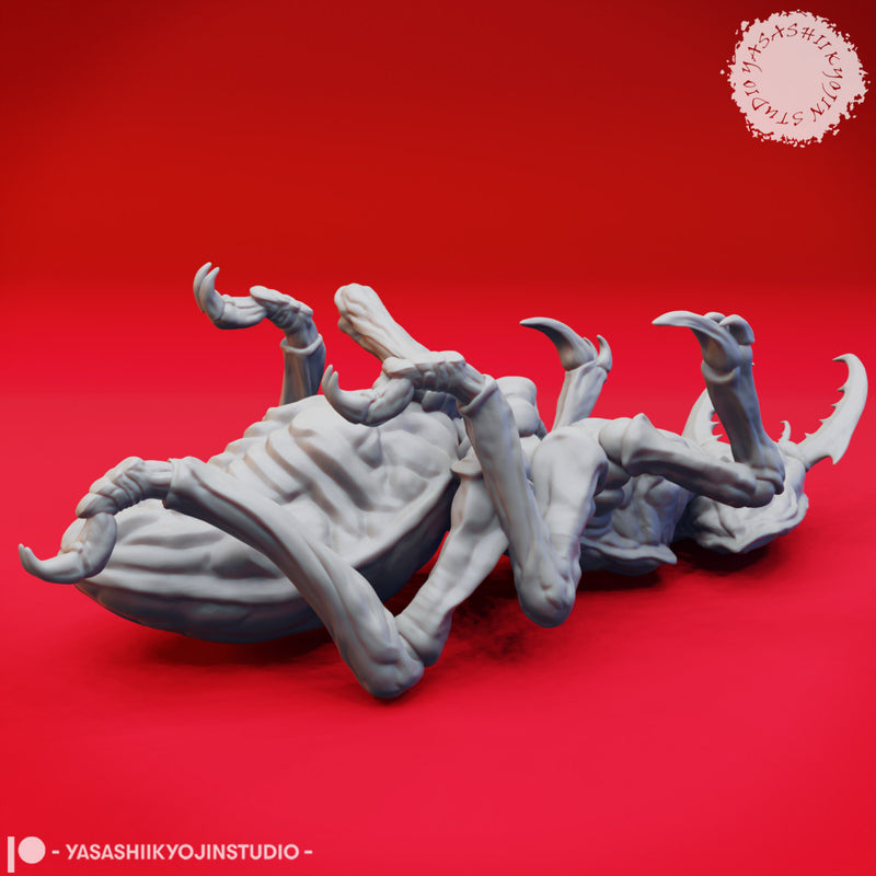 Defeated Ankheg - Tabletop Miniature (Pre-Supported)