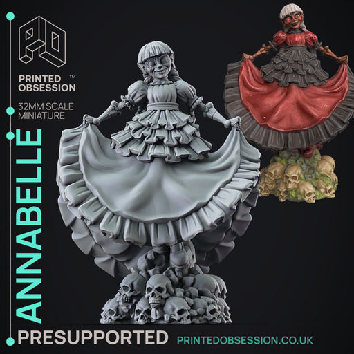 Anabelle - Awakend Puppet Necromancer - PRESUPPORTED - 32mm scale - Only-Games