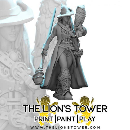 Human Female Battle Mage (32mm Scale Miniature) - Only-Games