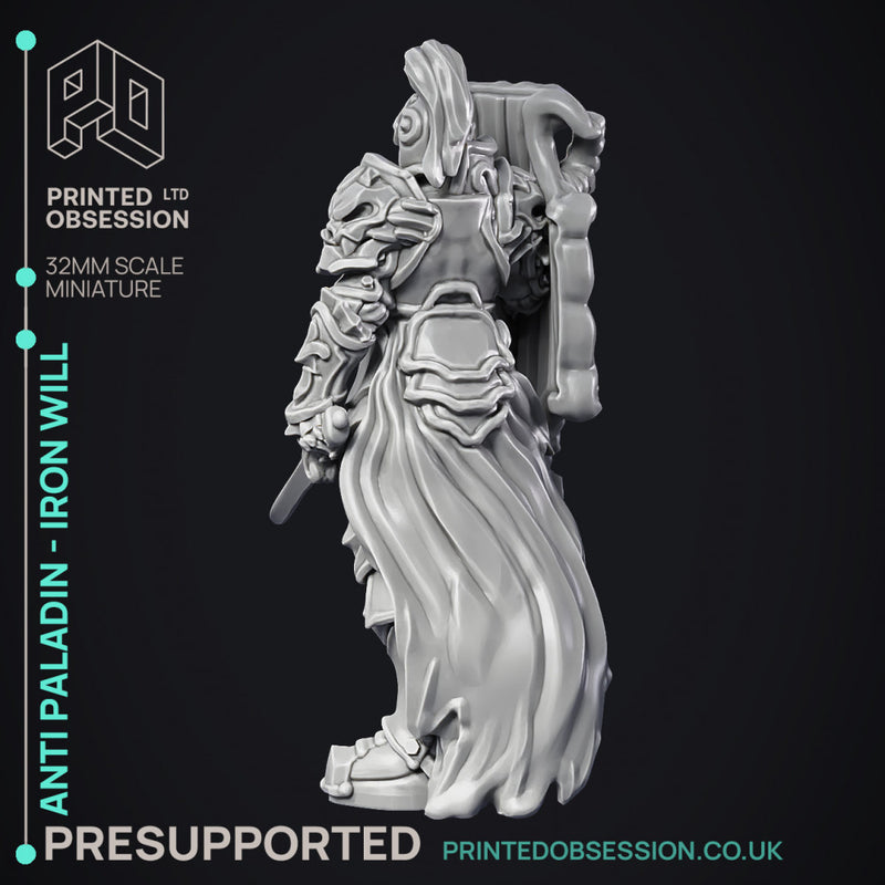 Anti Paladin - Iron Will - PRESUPPORTED - Hell Hath No Fury - Scale 32mm - Only-Games
