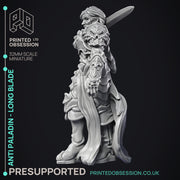 Anti Paladin - Long Blade - PRESUPPORTED - Hell Hath No Fury - 32mm scale - Only-Games