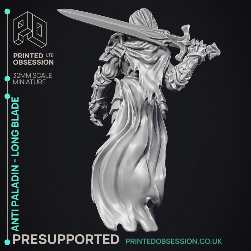Anti Paladin - Long Blade - PRESUPPORTED - Hell Hath No Fury - 32mm scale - Only-Games