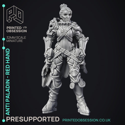 Anti Paladin - Red Hand - PRESUPPORTED - Hell Hath No Fury - 32mm scale - Only-Games