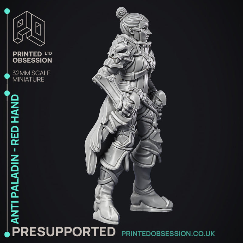 Anti Paladin - Red Hand - PRESUPPORTED - Hell Hath No Fury - 32mm scale