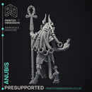 Anubis - God Of Death - Court of Anubis -  PRESUPPORTED - Illustrated and Stats - 32mm scale