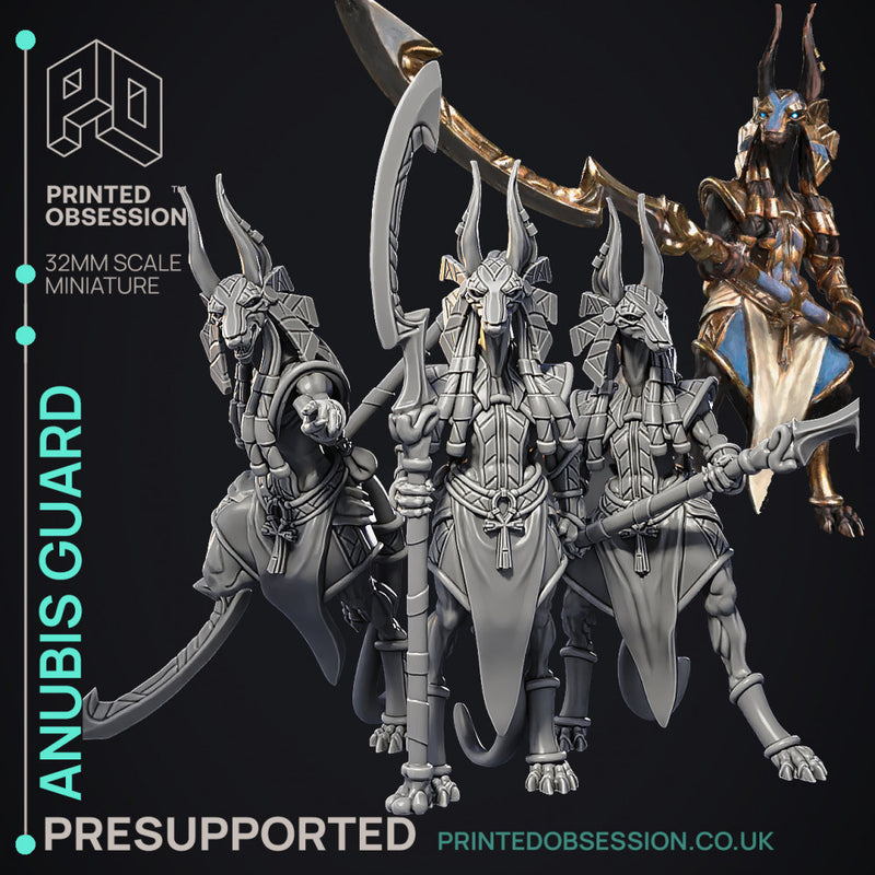 Court of Anubis - 14 Model Set - PRESUPPORTED - Illustrated and Stats - 32mm scale
