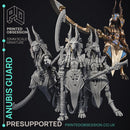 Anubis Guard - 3 Models - Court of Anubis -  PRESUPPORTED - Illustrated and Stats - 32mm scale