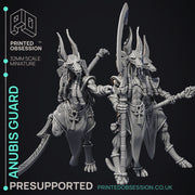 Anubis Guard - 3 Models - Court of Anubis -  PRESUPPORTED - Illustrated and Stats - 32mm scale - Only-Games