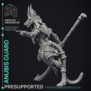 Anubis Guard - 3 Models - Court of Anubis -  PRESUPPORTED - Illustrated and Stats - 32mm scale - Only-Games