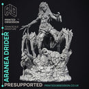 Aranea - Drider Necromancer - Godly Avatars -  PRESUPPORTED - Illustrated and Stats - 32mm scale