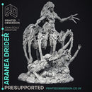 Aranea - Drider Necromancer - Godly Avatars -  PRESUPPORTED - Illustrated and Stats - 32mm scale