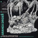 Aranea - Drider Necromancer - Godly Avatars -  PRESUPPORTED - Illustrated and Stats - 32mm scale