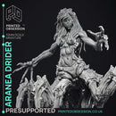 Aranea - Drider Necromancer - Godly Avatars -  PRESUPPORTED - Illustrated and Stats - 32mm scale