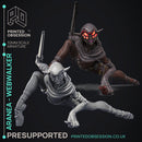 Aranea - Web Walker Drow -  PRESUPPORTED - Illustrated and Stats - 32mm scale