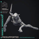 Aranea - Web Walker Drow -  PRESUPPORTED - Illustrated and Stats - 32mm scale