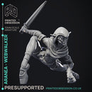 Aranea - Web Walker Drow -  PRESUPPORTED - Illustrated and Stats - 32mm scale