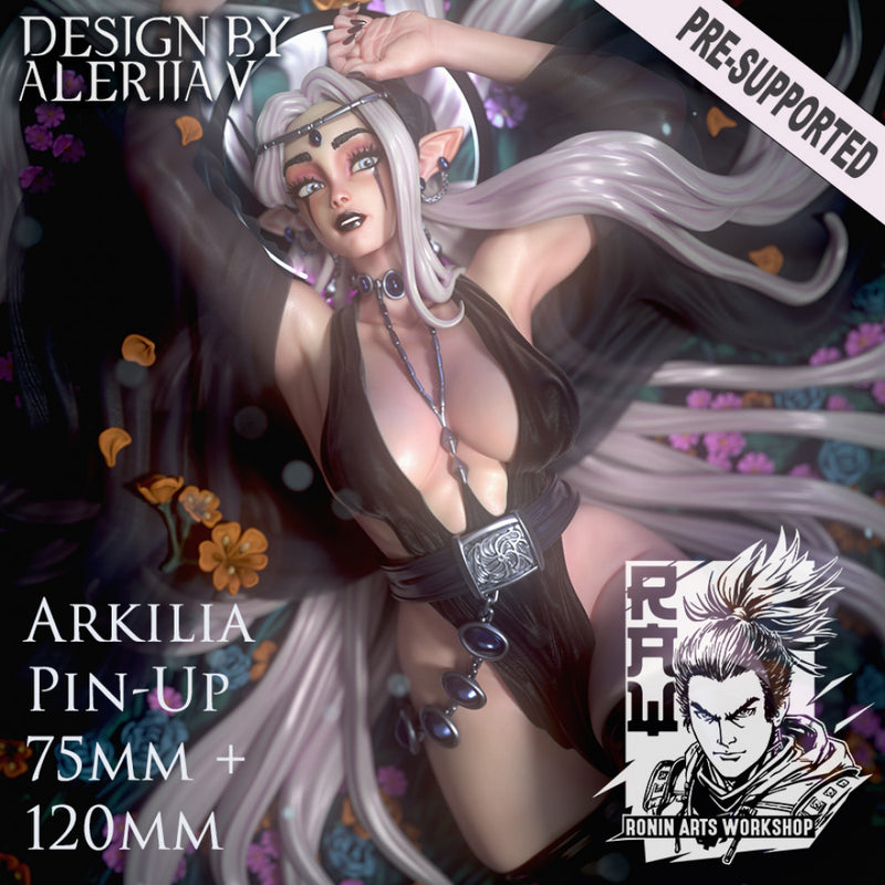 Arkilia Pin Up - 75 and 120mm (Presuported) - STL only - Only-Games
