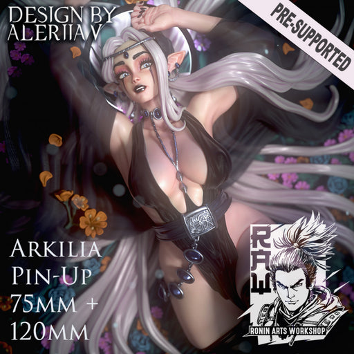 Arkilia Pin Up - 75 and 120mm (Presuported) - STL only - Only-Games