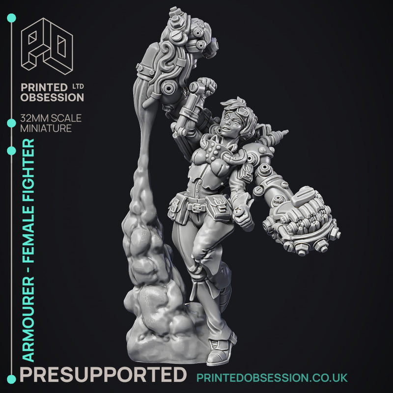Artificer - Armourer - Female Human - PRESUPPORTED - 32mm Scale