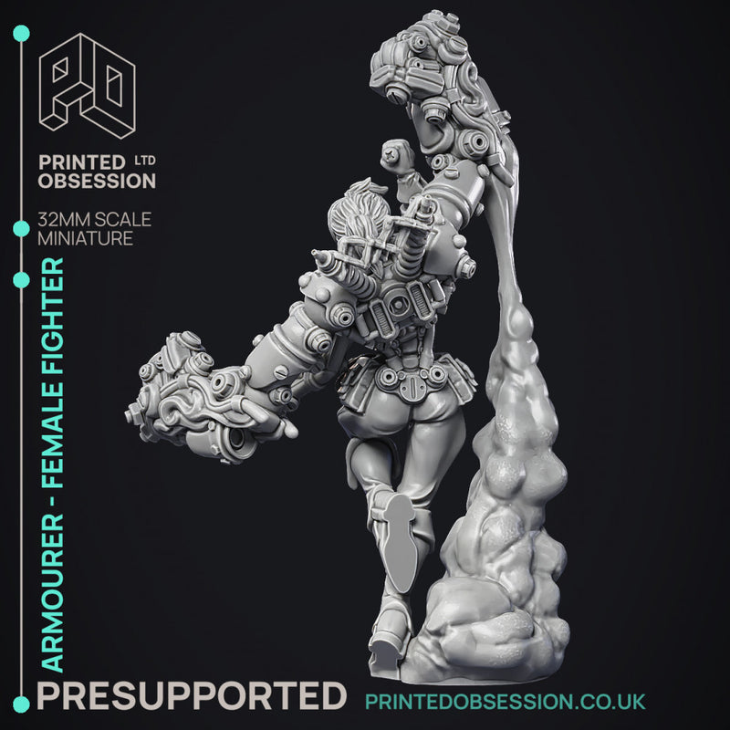 Artificer - Armourer - Female Human - PRESUPPORTED - 32mm Scale