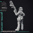 Artificer - Artillerist Female Orc - PRESUPPORTED - 32mm Scale