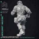 Artificer - Artillerist - Male Orc - PRESUPPORTED - 32mm Scale