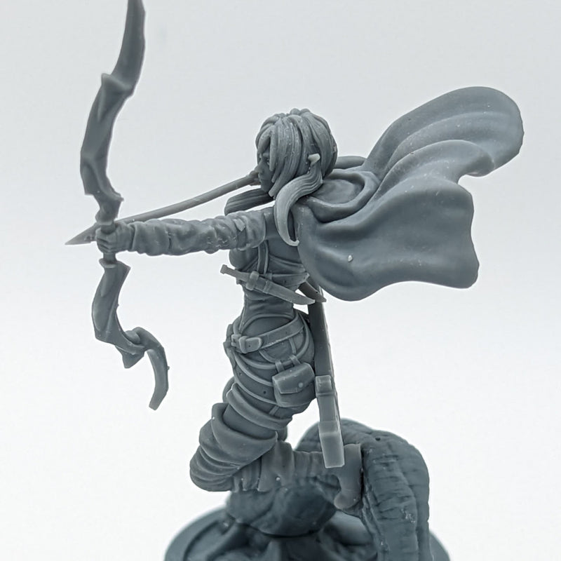 Elf Ranger Archer Arya- Elf Ranger Archer - 75mm + 35mm Scale
