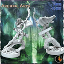 Elf Ranger Archer Arya- Elf Ranger Archer - 75mm + 35mm Scale