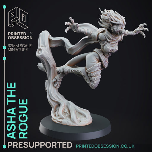 Tabaxi Assassin - Tabaxi Caravan - PRESUPPORTED - 32mm scale. - Only-Games