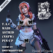 T.A.C. Maid Astrid - 75mm and 120mm (NSFW) Pin-Up - STL only - Only-Games