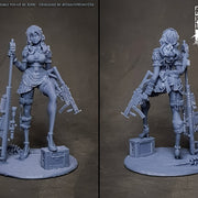 T.A.C. Maid Astrid - 75mm and 120mm Pin-Up - STL only - Only-Games