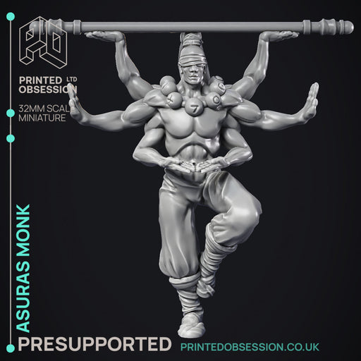 Asuras Monk - Celestial - Heaven Hath no Fury - PRESUPPORTED - 32mm Scale - Only-Games