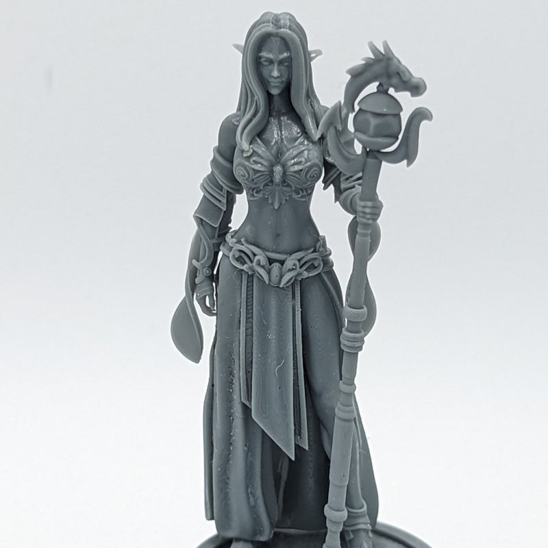 Elf Sorcerer Aurora - Elf Sorcerer Mage Sorcerer - 75mm + 35mm Scale