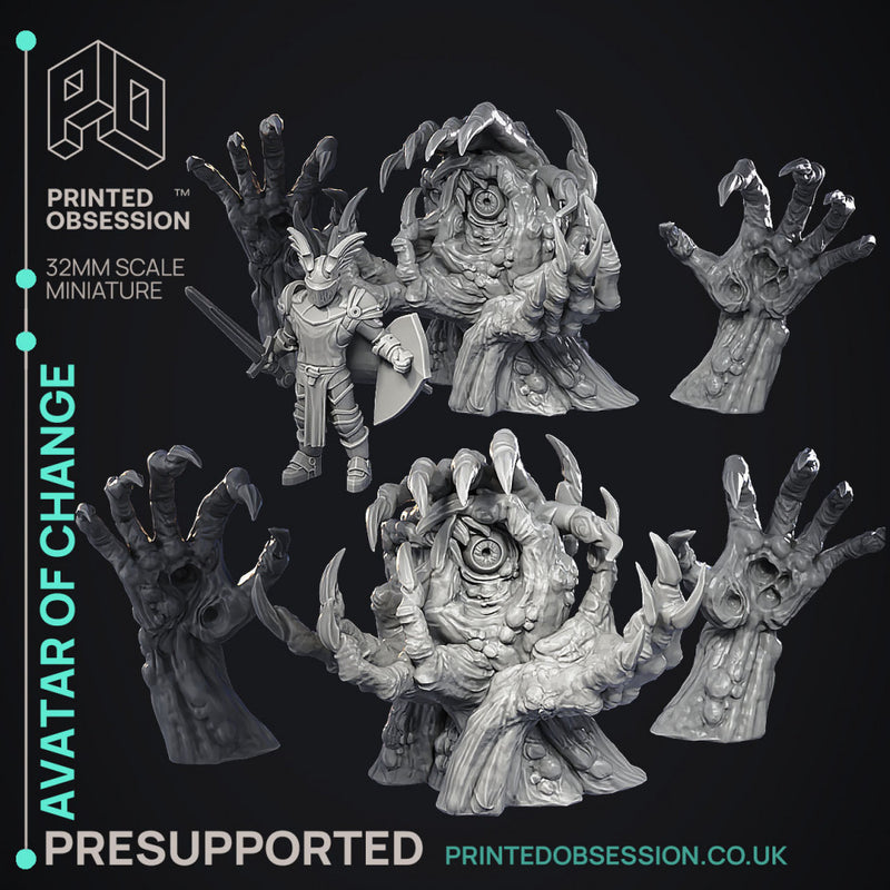 Avatar of Change - Boss Monster - Cryptids of the dark woods -  PRESUPPORTED - Illustrated and Stats - 32mm scale