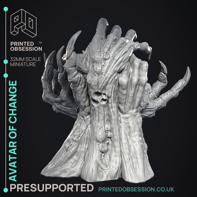 Avatar of Change - Boss Monster - Cryptids of the dark woods -  PRESUPPORTED - Illustrated and Stats - 32mm scale