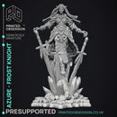 Azure - Frost Knight - Godly Avatars -  PRESUPPORTED - Illustrated and Stats - 32mm scale