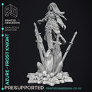 Azure - Frost Knight - Godly Avatars -  PRESUPPORTED - Illustrated and Stats - 32mm scale