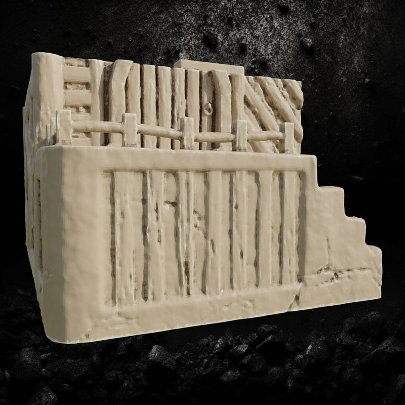 Bastion Wall of Ironwood - Timber Rampart Terrain STL for DnD & Wargaming - Only-Games